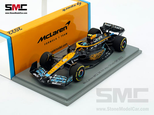2022 Mclaren F1 MCL36 #4 Lando Norris Abu Dhabi GP 6th Special Livery 1:43 Spark S8554