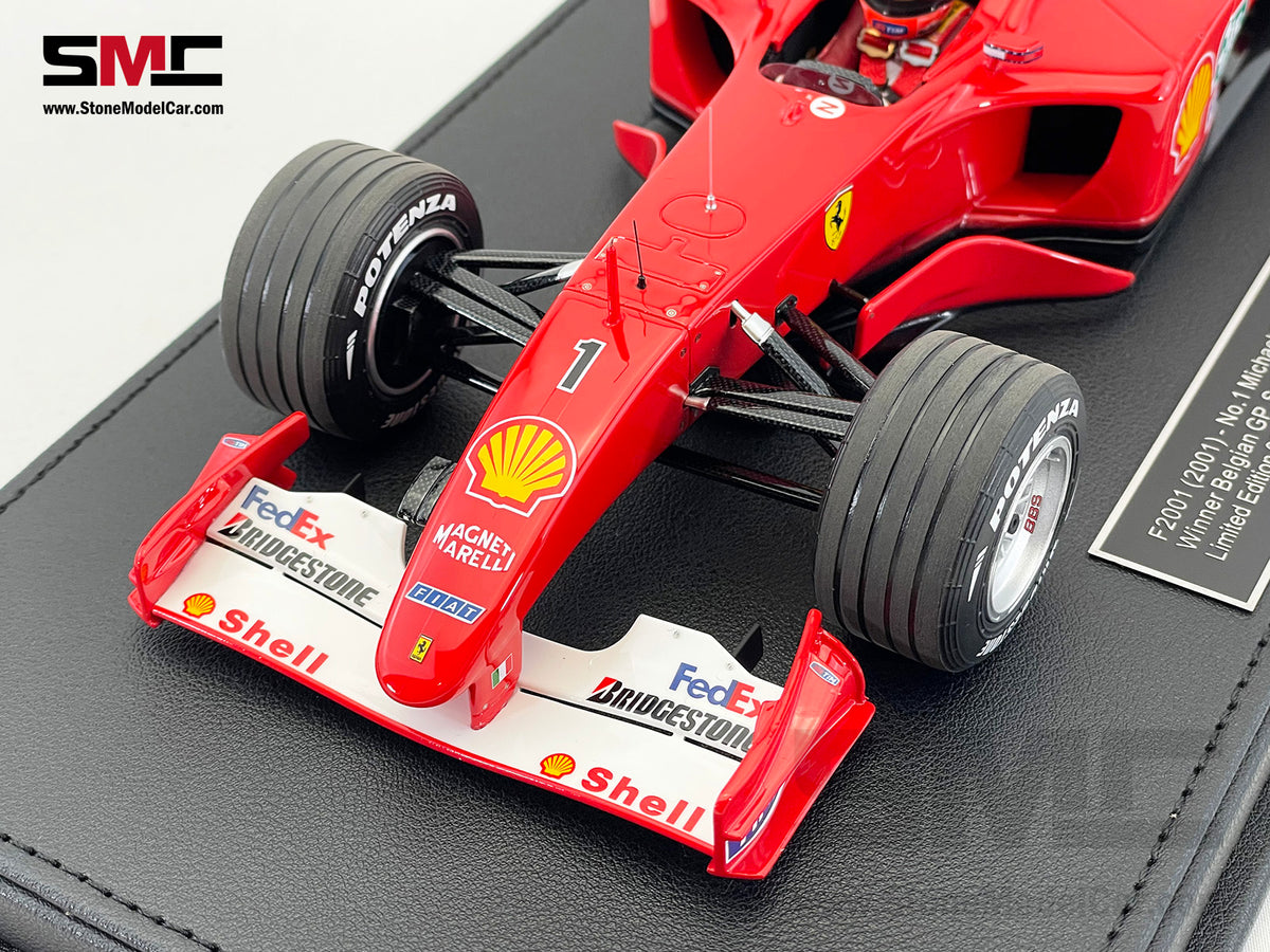 Ferrari F1 F2001 #1 Michael Schumacher Belgium GP Winner 2001 World Champion 1:18 GP REPLICAS with Driver + Decal