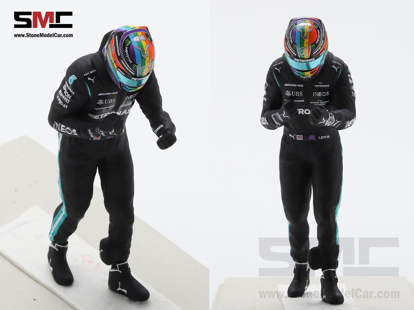 [Pre-Order] Mercedes AMG F1 W12 #44 Lewis Hamilton Saudi Arabian GP 2021 Winner 1:18 Spark Figure Edition