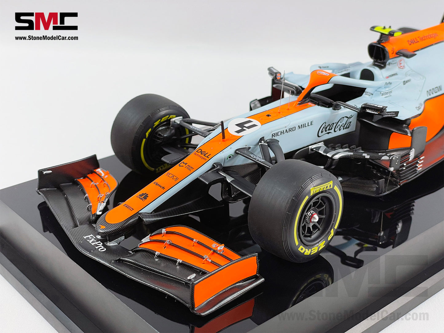 Amalgam Collection 2021 1:18 Mclaren F1 MCL35M #4 Lando Norris Monaco GP Podium Gulf Livery