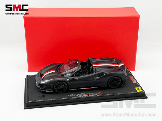 BBR Ferrari 488 Pista Spider 2018 Matt Black F1 #16 Charles Leclerc 1:18 Limited 266 pcs