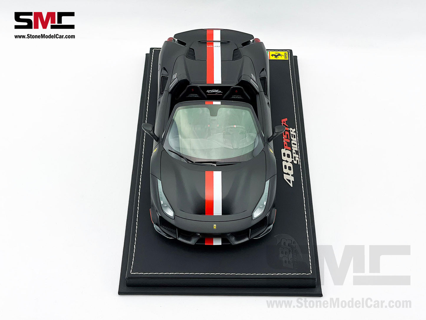 BBR Ferrari 488 Pista Spider 2018 Matt Black F1 #16 Charles Leclerc 1:18 Limited 266 pcs