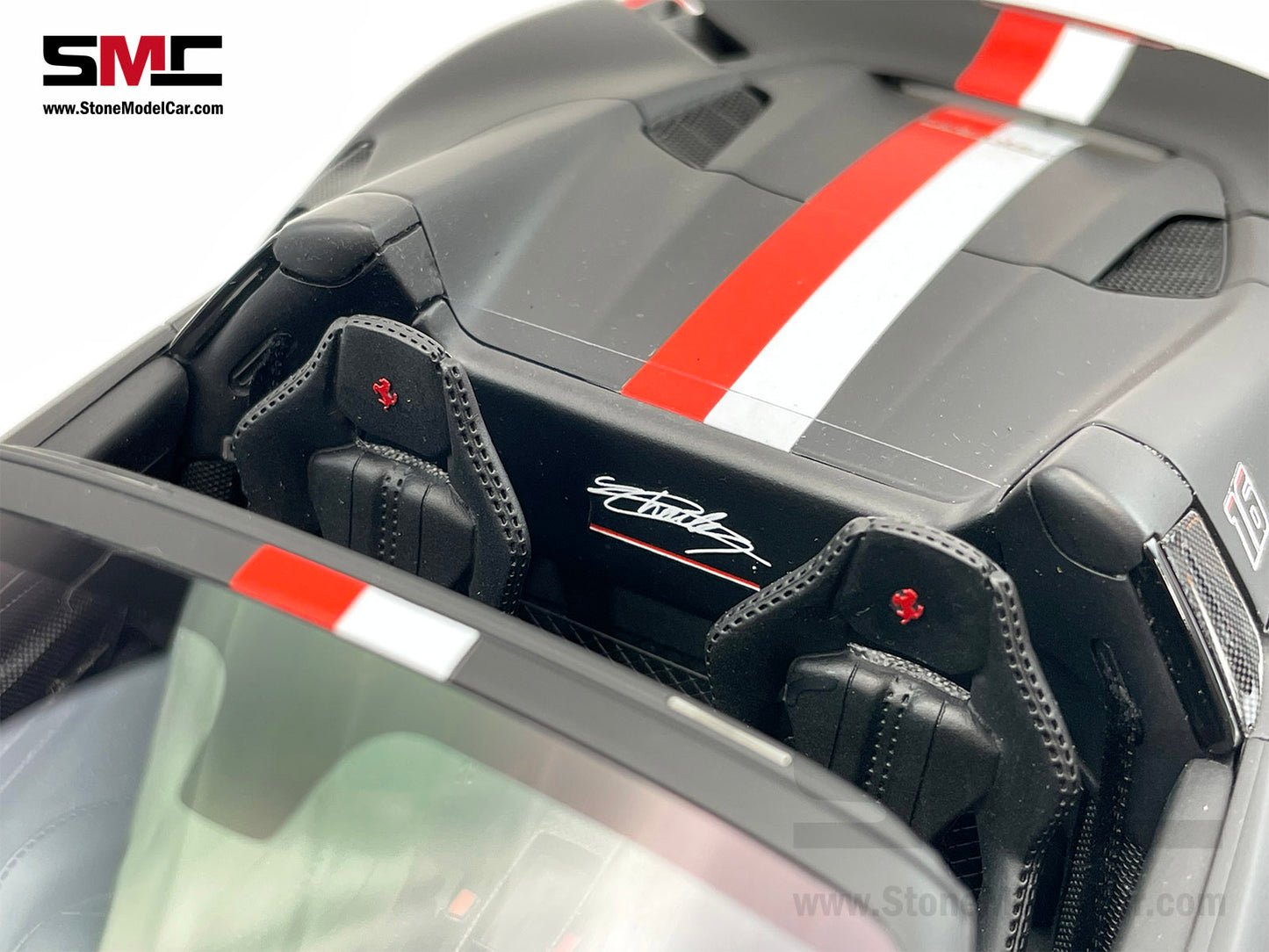 BBR Ferrari 488 Pista Spider 2018 Matt Black F1 #16 Charles Leclerc 1:18 Limited 266 pcs