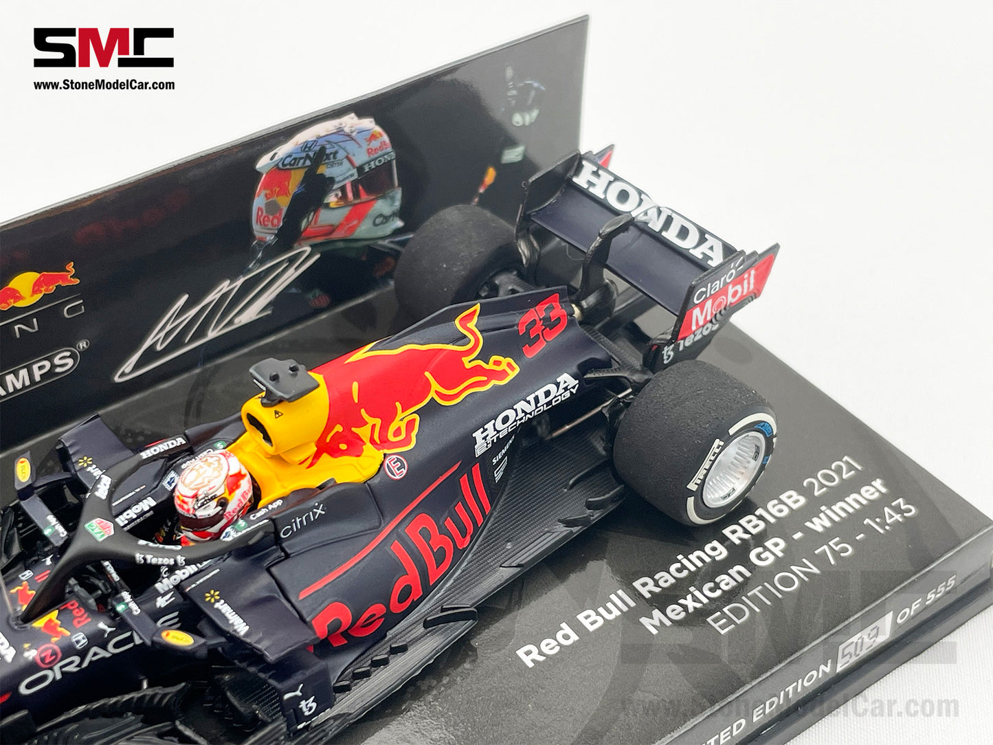 2021 F1 World Champion #33 Max Verstappen Red Bull RB16B Mexican GP 1:43 MINICHAMPS