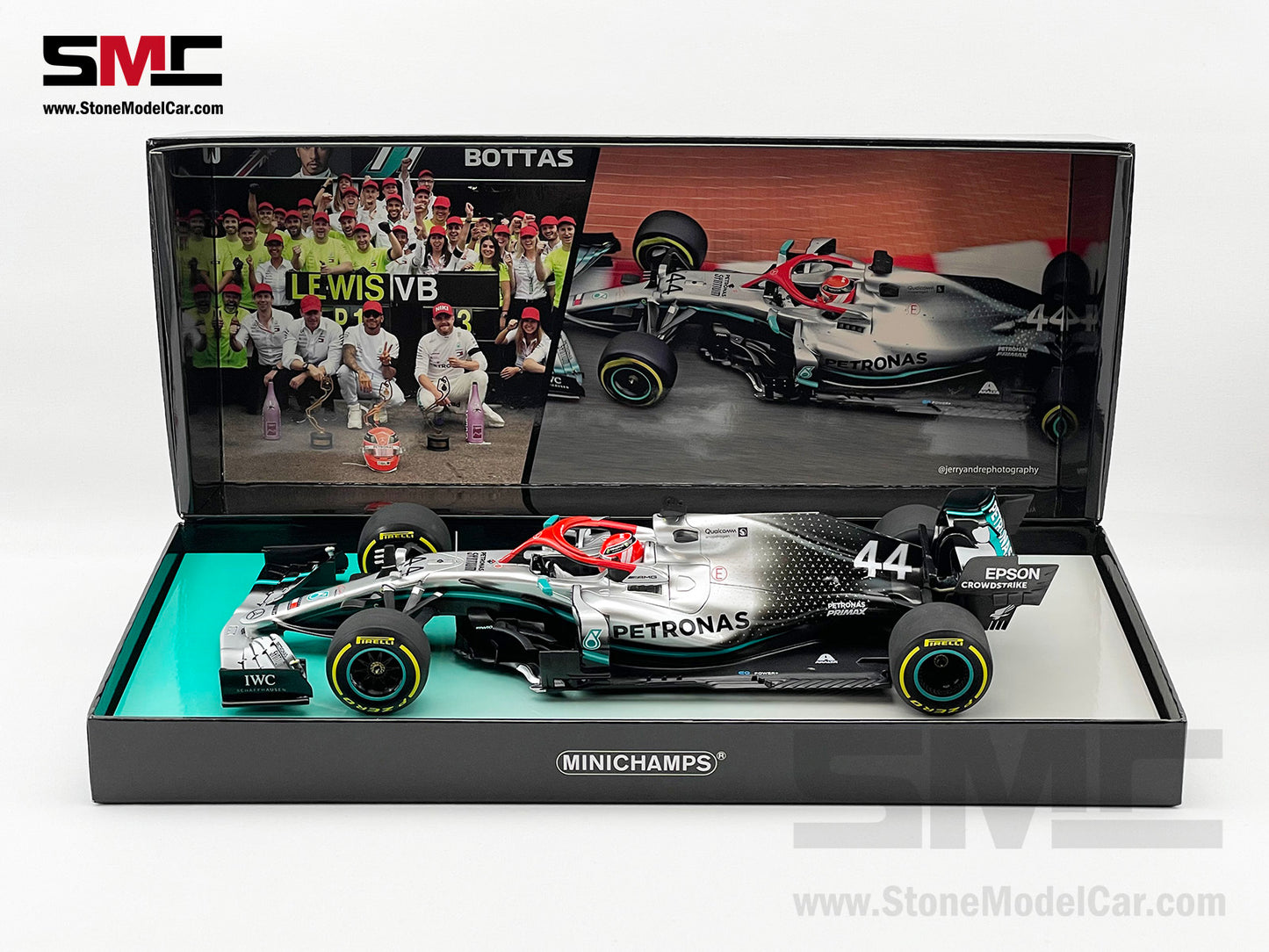 2019 World Champion Mercedes AMG F1 W10 #44 Lewis Hamilton Monaco GP 1:18 Gift Box MINICHAMPS