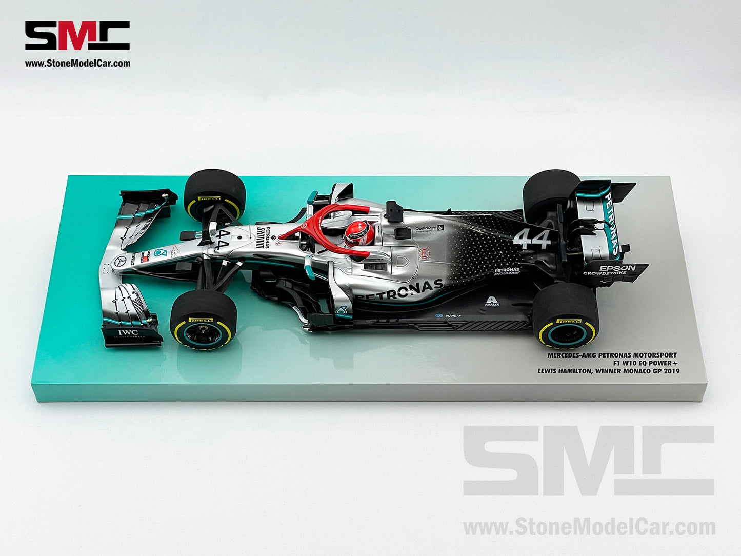 2019 World Champion Mercedes AMG F1 W10 #44 Lewis Hamilton Monaco GP 1:18 Gift Box MINICHAMPS