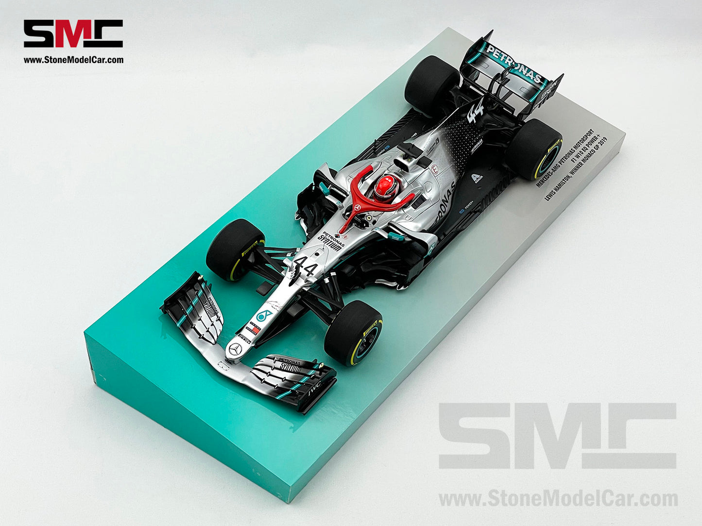 2019 World Champion Mercedes AMG F1 W10 #44 Lewis Hamilton Monaco GP 1:18 Gift Box MINICHAMPS