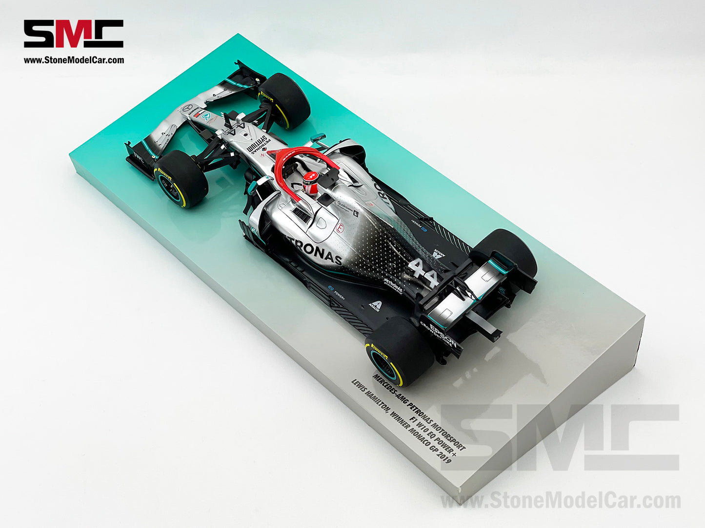2019 World Champion Mercedes AMG F1 W10 #44 Lewis Hamilton Monaco GP 1:18 Gift Box MINICHAMPS