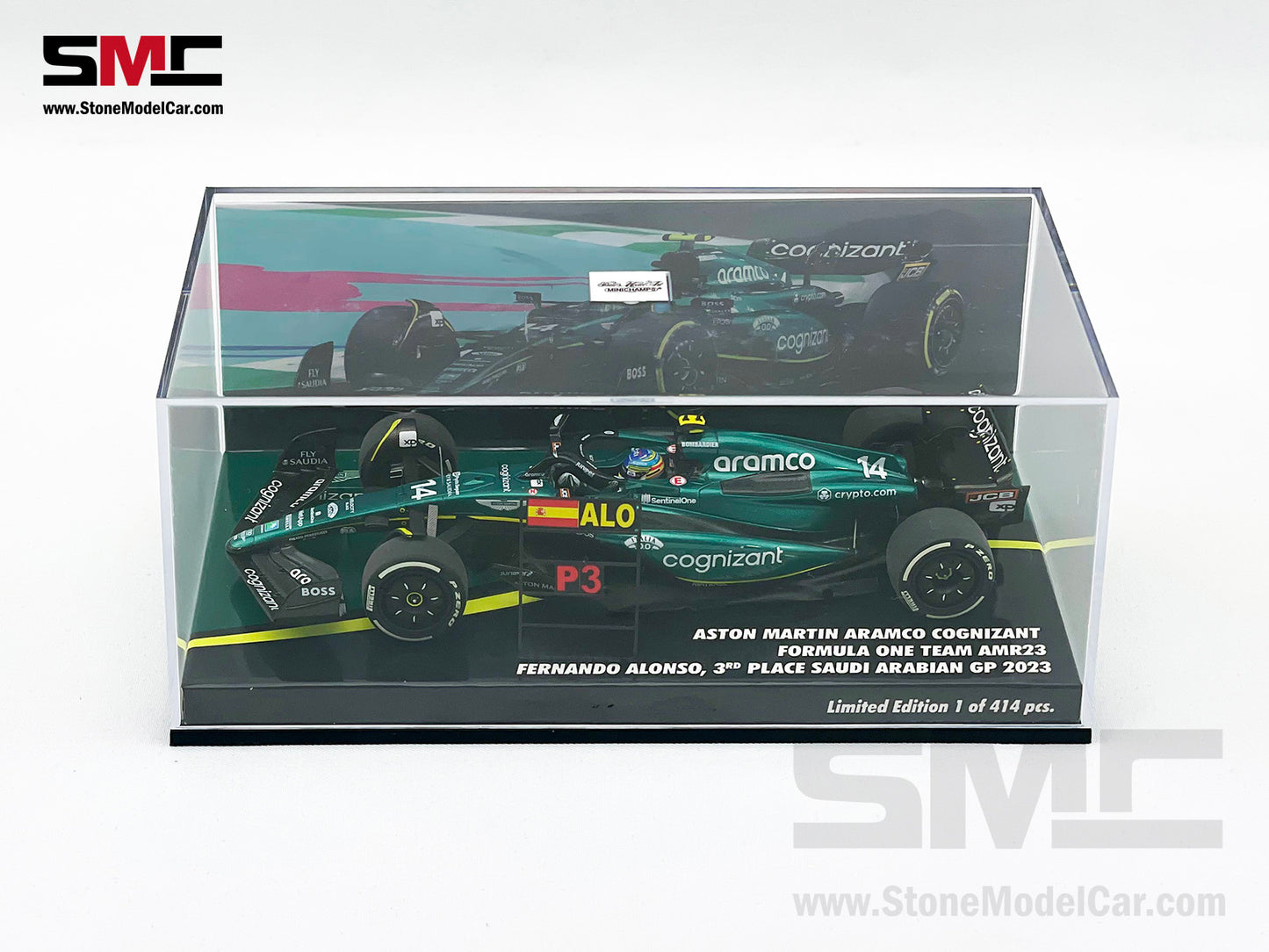 Aston Martin F1 AMR23 #14 Fernando Alonso Saudi Arabian GP 3rd 2023 1:43 MINICHAMPS