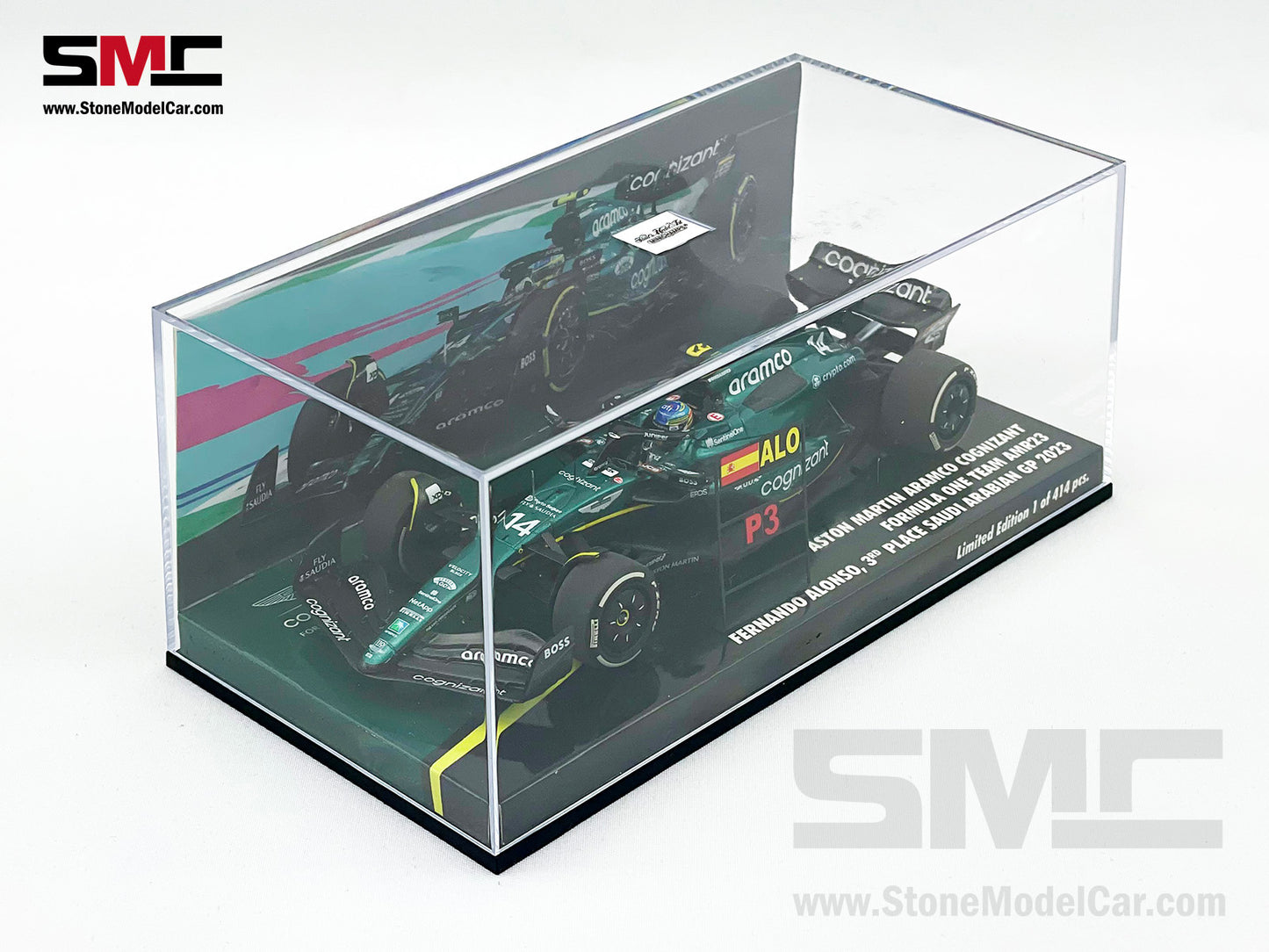 Aston Martin F1 AMR23 #14 Fernando Alonso Saudi Arabian GP 3rd 2023 1:43 MINICHAMPS