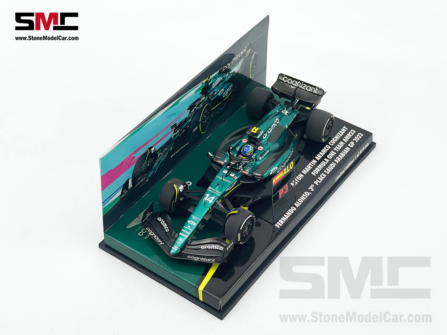 Aston Martin F1 AMR23 #14 Fernando Alonso Saudi Arabian GP 3rd 2023 1:43 MINICHAMPS