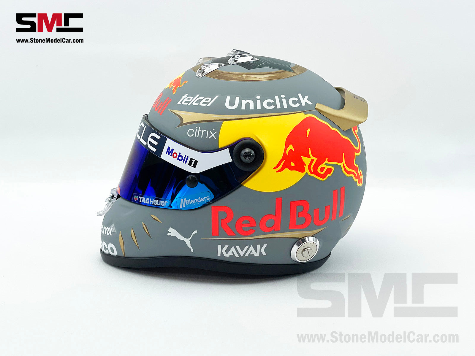 schuberth 2018 helmets Red Bull F1 RB18 #11 Sergio Perez Brazil GP 2022 Schuberth 1:2 Helmet – Stone Model