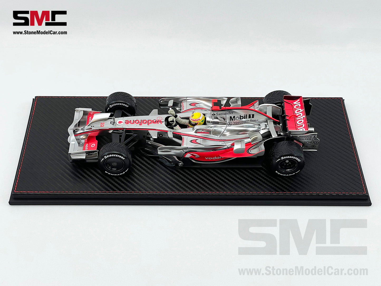 Mclaren Mercedes F1 MP4/23 #22 Lewis Hamilton Brazil GP 2008 World Champion 1:18 MINICHAMPS with Case