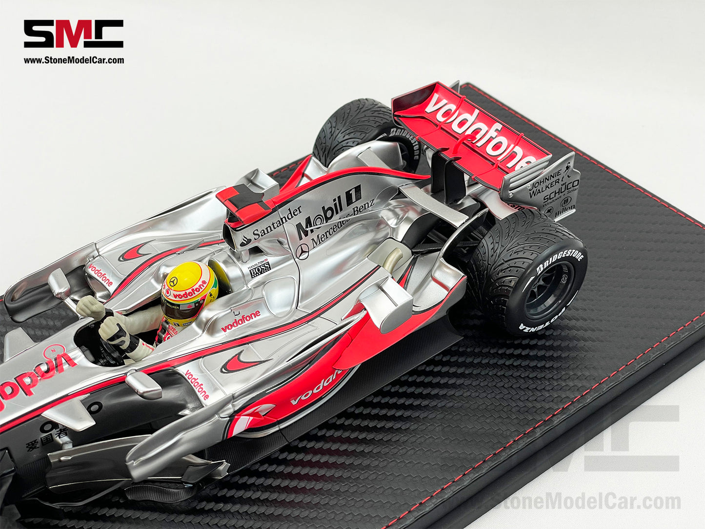 Mclaren Mercedes F1 MP4/23 #22 Lewis Hamilton Brazil GP 2008 World Champion 1:18 MINICHAMPS with Case