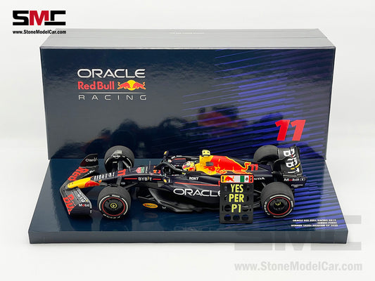 Red Bull F1 RB19 #11 Sergio Perez Saudi Arabian GP Winner 2023 1:18 MINICHAMPS Gift Box