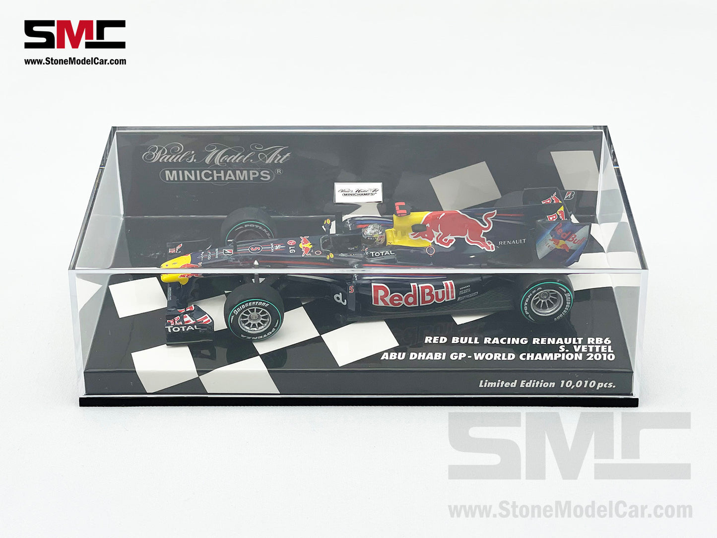 Red Bull F1 RB6 #5 Sebastian Vettel Abu Dhabi GP 2010 1st World Champion 1:43 MINICHAMPS