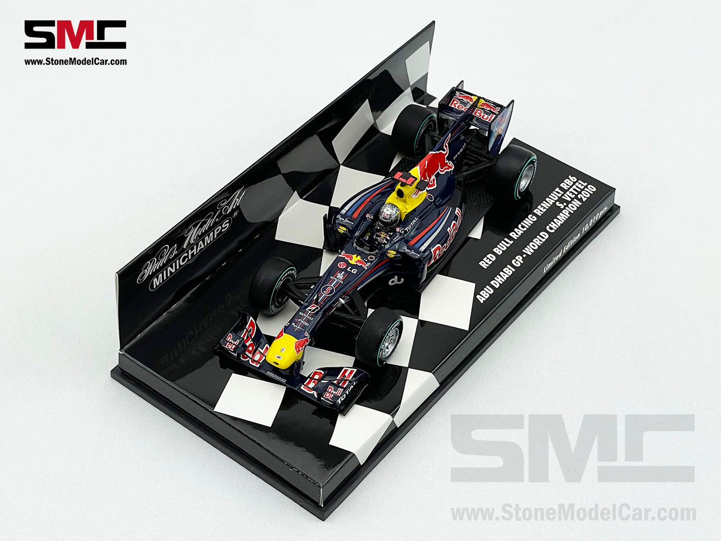 Red Bull F1 RB6 #5 Sebastian Vettel Abu Dhabi GP 2010 1st World Champion 1:43 MINICHAMPS