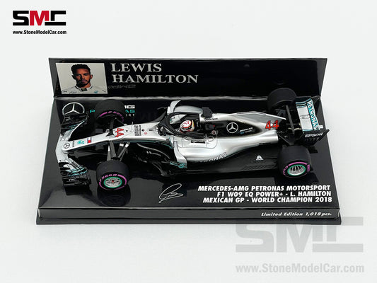 2018 5x World Champion Mercedes F1 W09 #44 Lewis Hamilton Mexico GP 1:43 MINICHAMPS