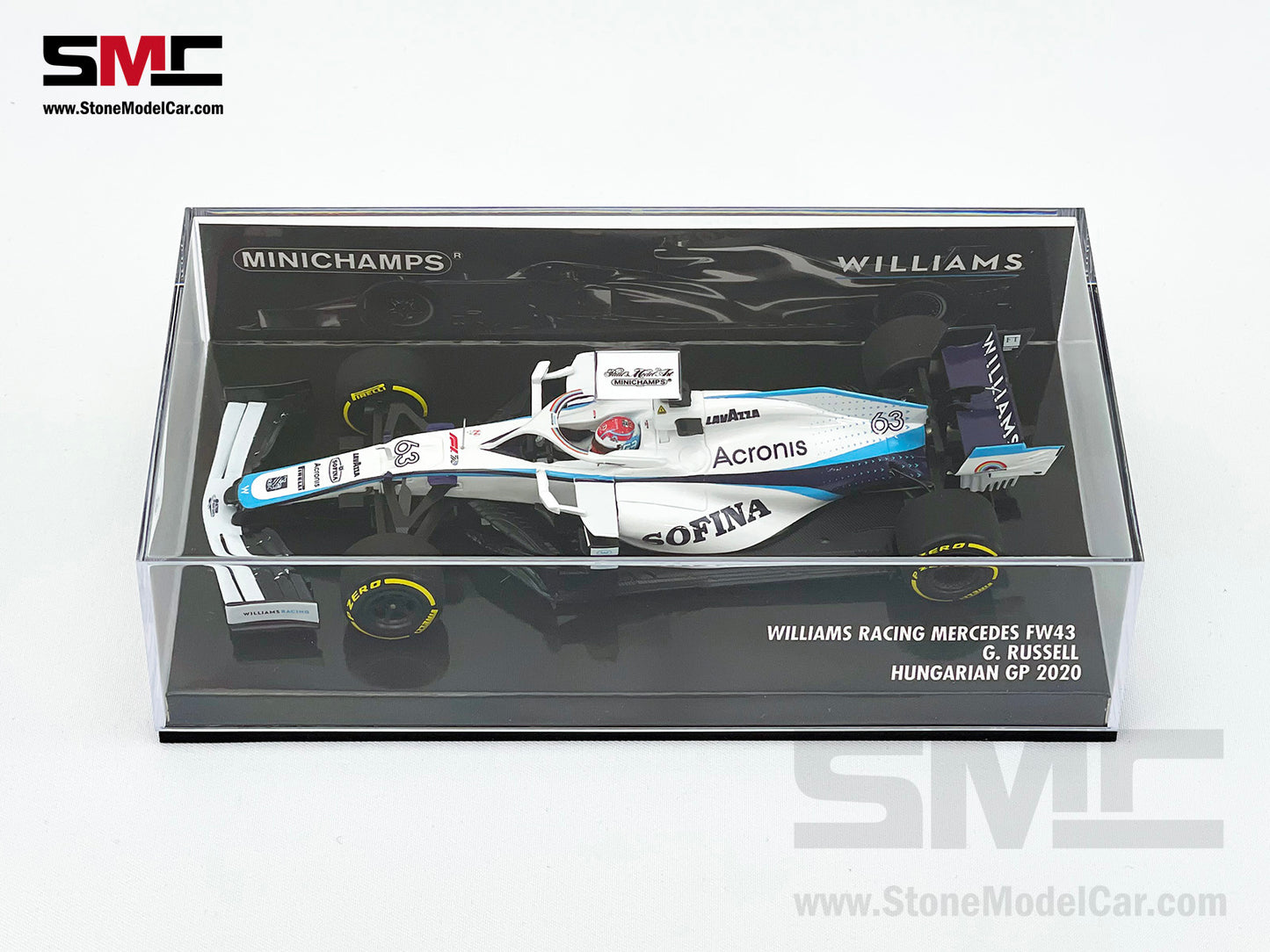 Williams F1 FW43 #63 George Russell Hungary GP 2020 1:43 MINICHAMPS 417200163