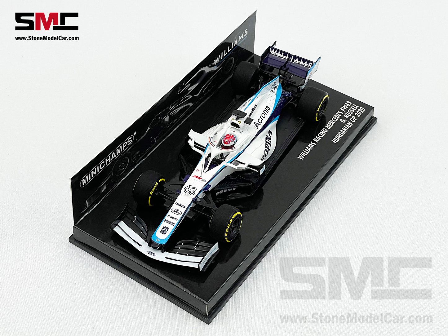 Williams F1 FW43 #63 George Russell Hungary GP 2020 1:43 MINICHAMPS 417200163
