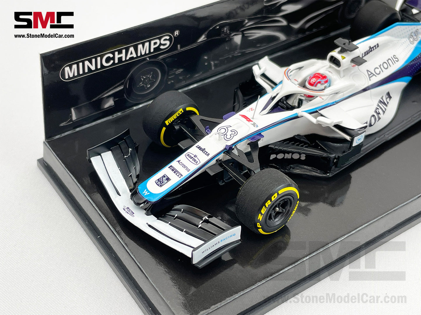 Williams F1 FW43 #63 George Russell Hungary GP 2020 1:43 MINICHAMPS 417200163