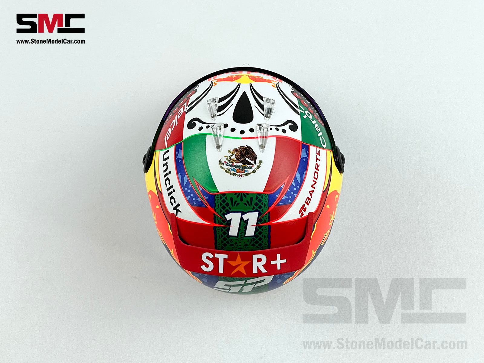 Red Bull F1 RB18 #11 Sergio Perez Mexico GP Podium 2022 Schuberth 1:2 – Stone Model