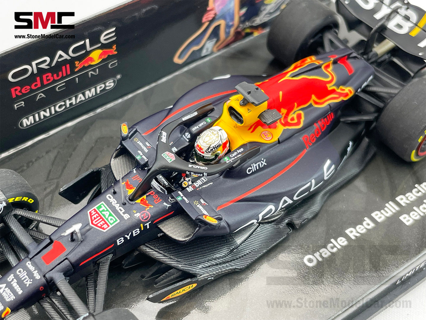2022 F1 World Champion #1 Max Verstappen Red Bull RB18 Belgium GP 1:43 MINICHAMPS