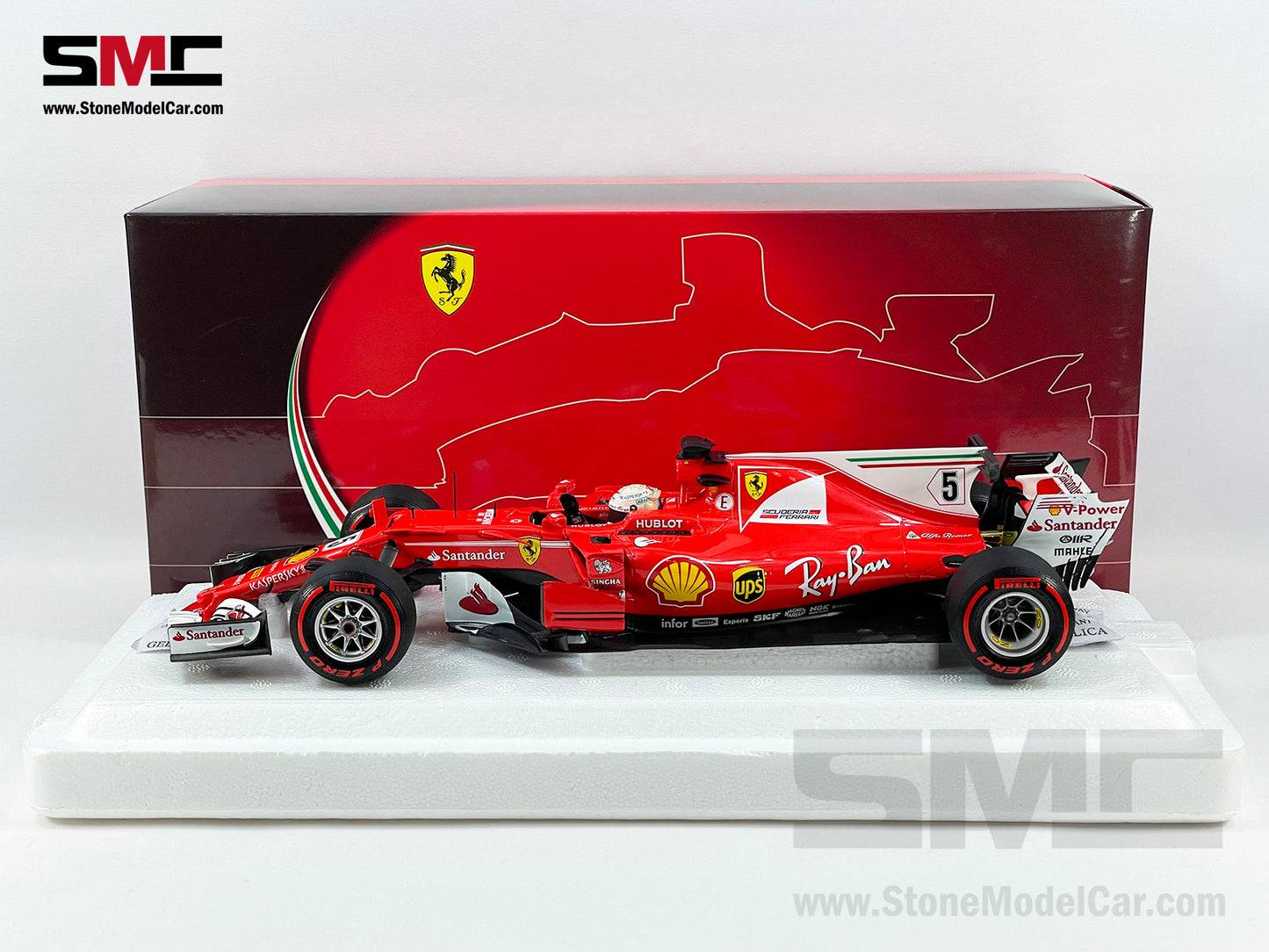 Ferrari F1 SF70H #5 Sebastian Vettel Monaco GP Winner 2017 BBR 1:18 BBR181715