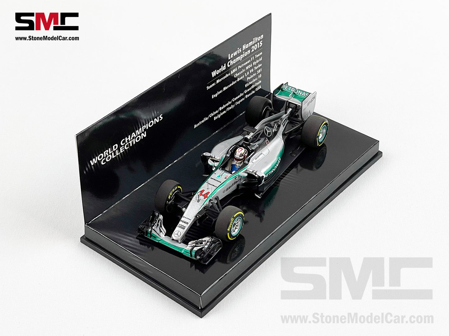 2015 3x World Champion Mercedes AMG F1 W06 #44 Lewis Hamilton US GP USA 1:43 MINICHAMPS