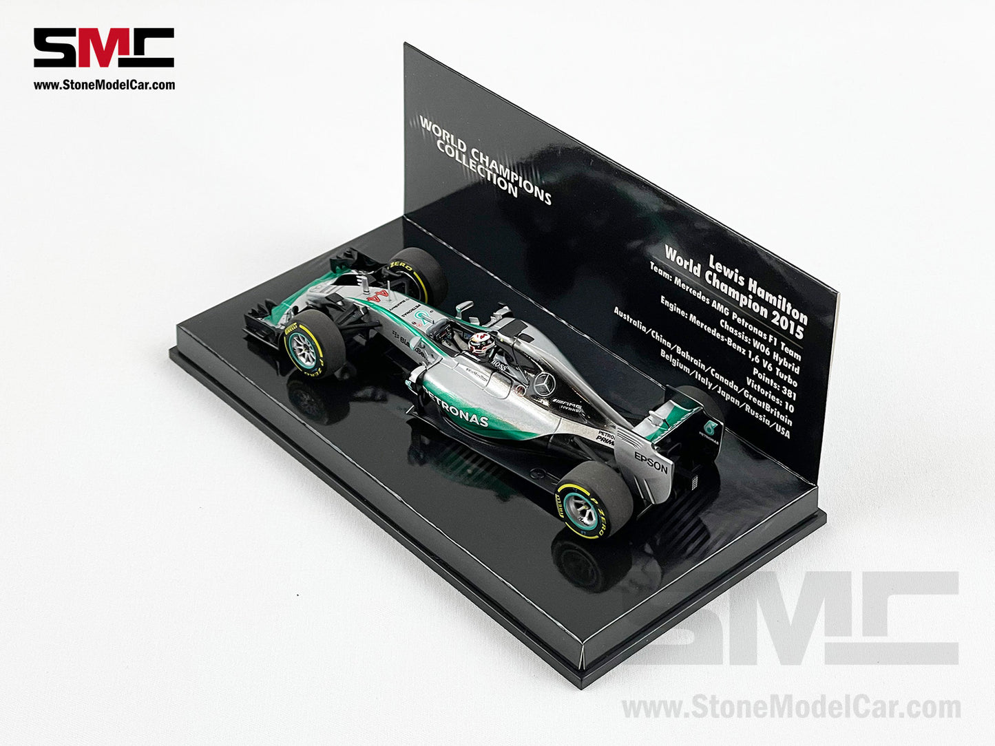 2015 3x World Champion Mercedes AMG F1 W06 #44 Lewis Hamilton US GP USA 1:43 MINICHAMPS