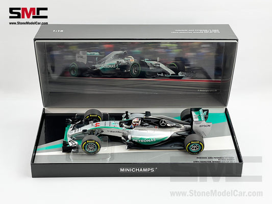 2015 3x World Champion Mercedes AMG F1 W06 #44 Lewis Hamilton US GP USA 1:18 MINICHAMPS