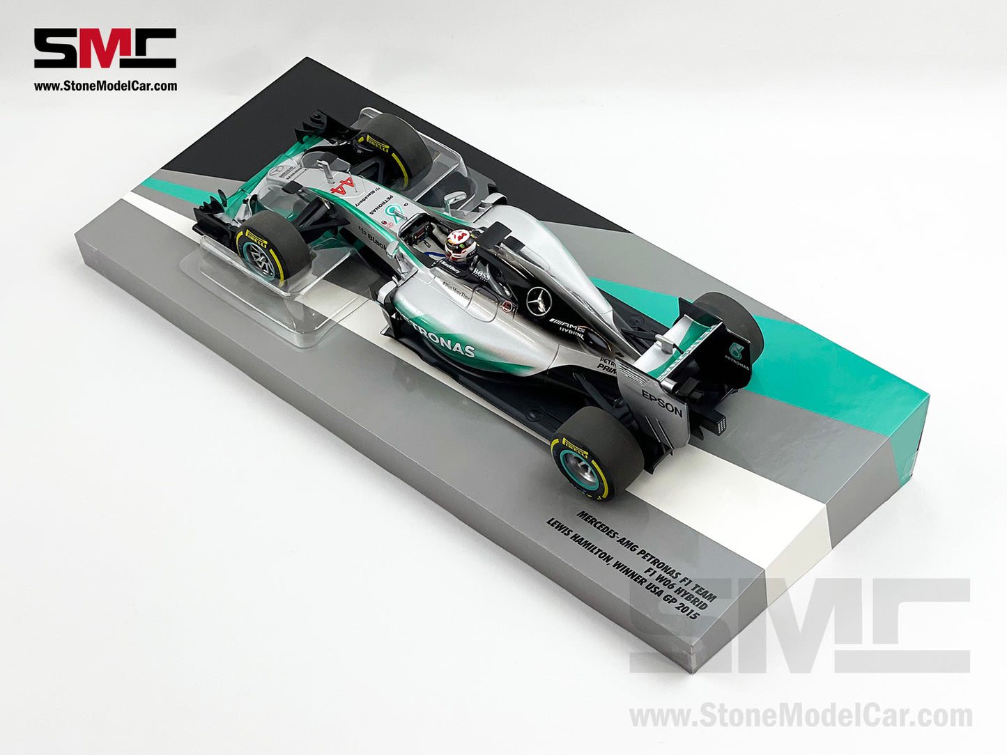 2015 3x World Champion Mercedes AMG F1 W06 #44 Lewis Hamilton US GP USA 1:18 MINICHAMPS