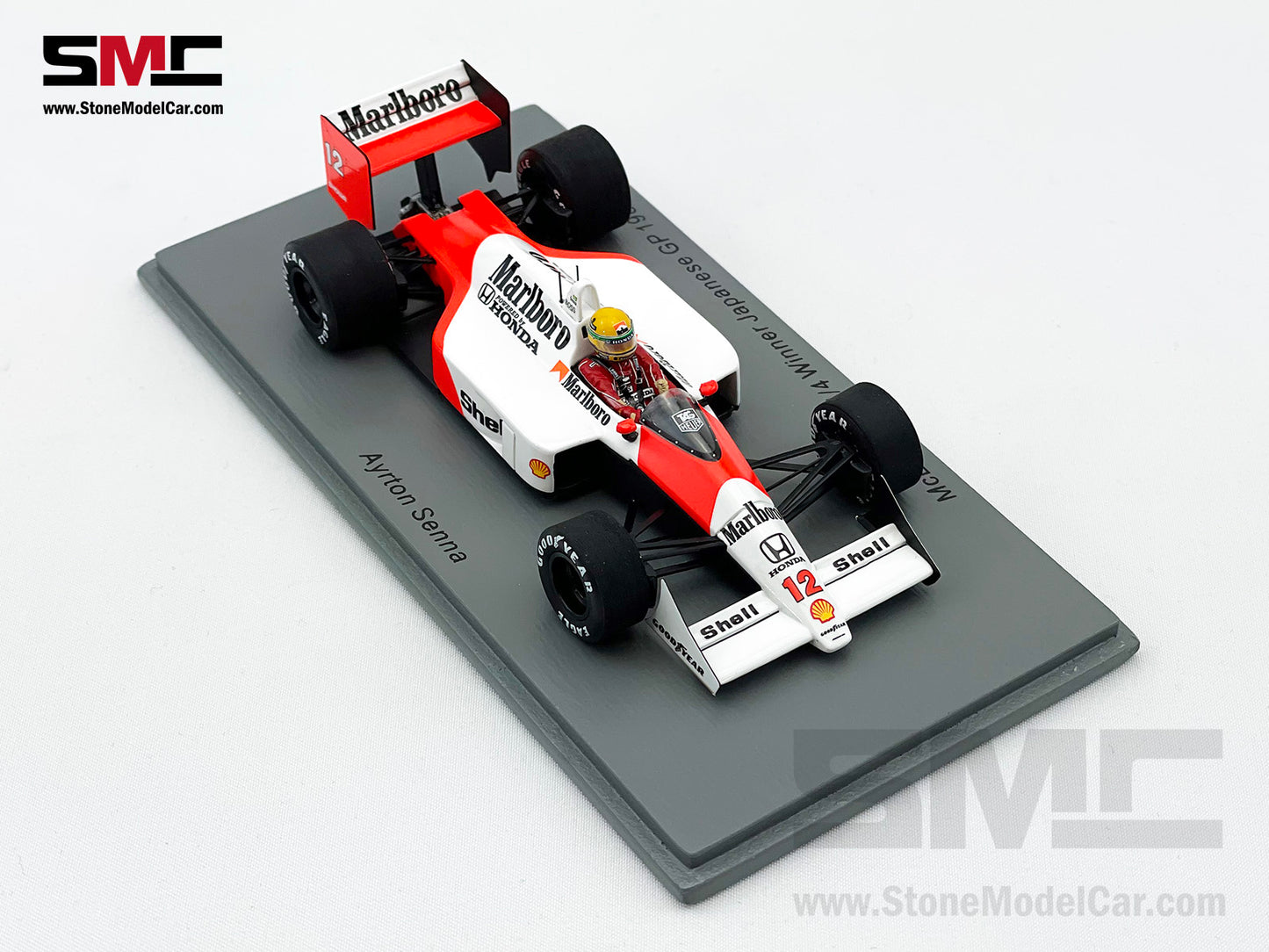Mclaren F1 MP4/4 Ayrton Senna Japan 1988 World Champion 1:43 Spark with Marlboro Decal