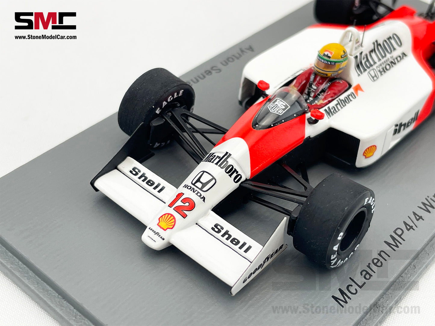 Mclaren F1 MP4/4 Ayrton Senna Japan 1988 World Champion 1:43 Spark with Marlboro Decal