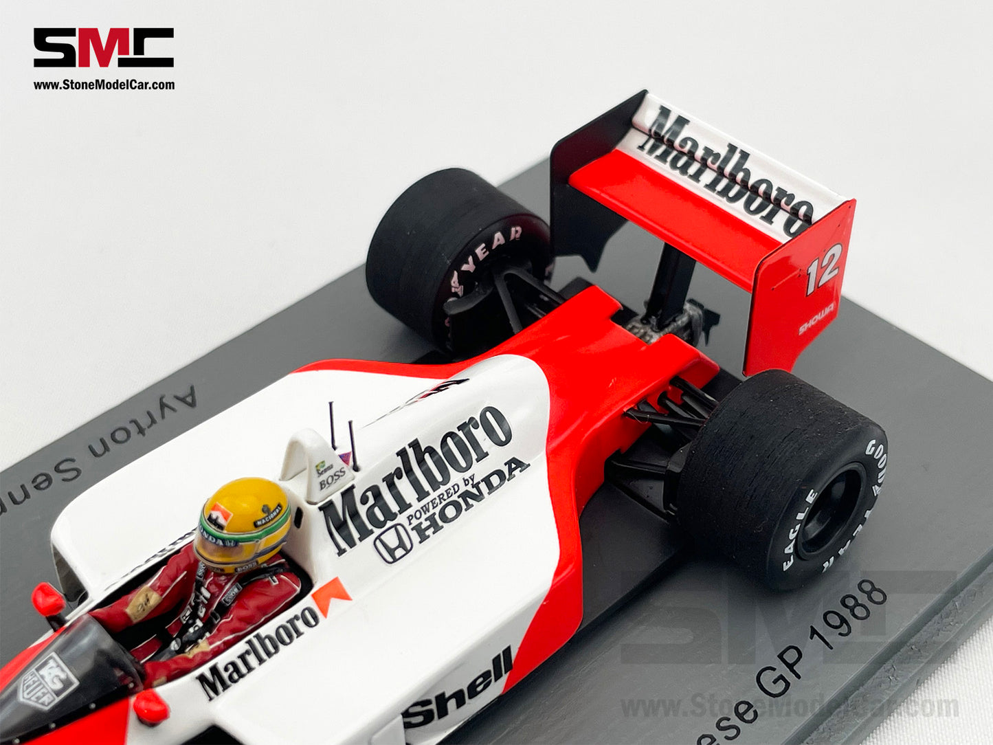 Mclaren F1 MP4/4 Ayrton Senna Japan 1988 World Champion 1:43 Spark with Marlboro Decal