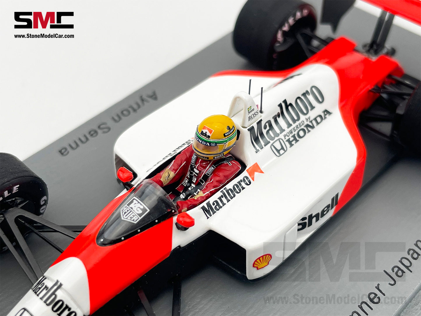 Mclaren F1 MP4/4 Ayrton Senna Japan 1988 World Champion 1:43 Spark with Marlboro Decal