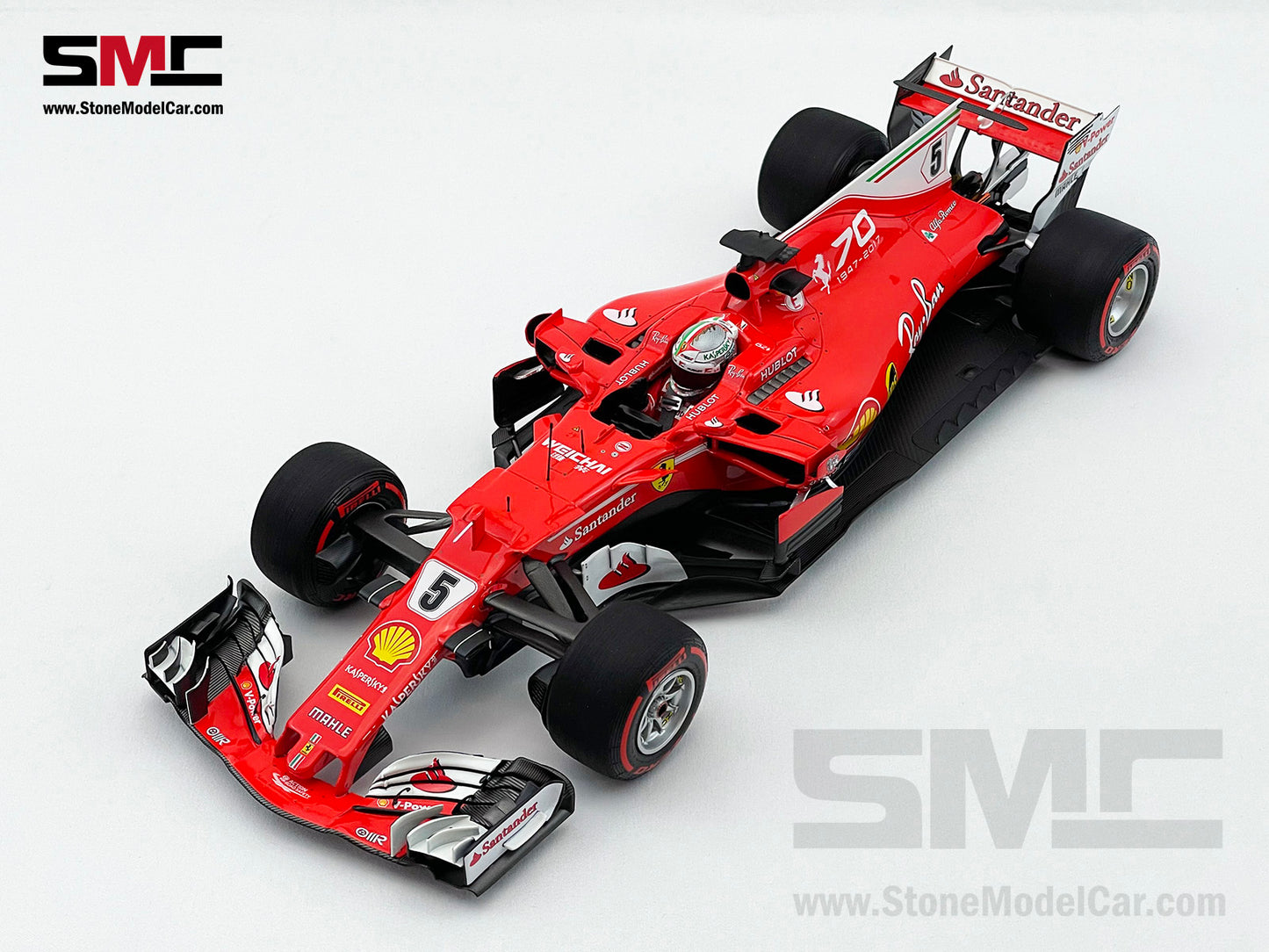 BBR 1:18 Ferrari F1 SF70H #5 Sebastian Vettel Italy GP Monza 2017 70th Anniversary