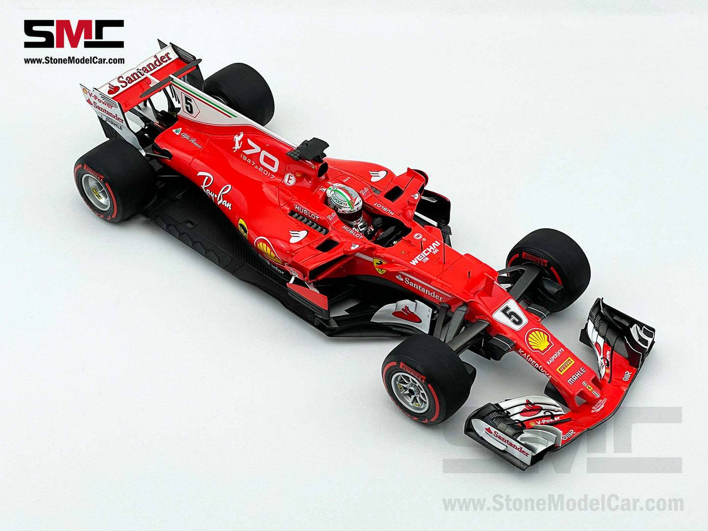 BBR 1:18 Ferrari F1 SF70H #5 Sebastian Vettel Italy GP Monza 2017 70th Anniversary