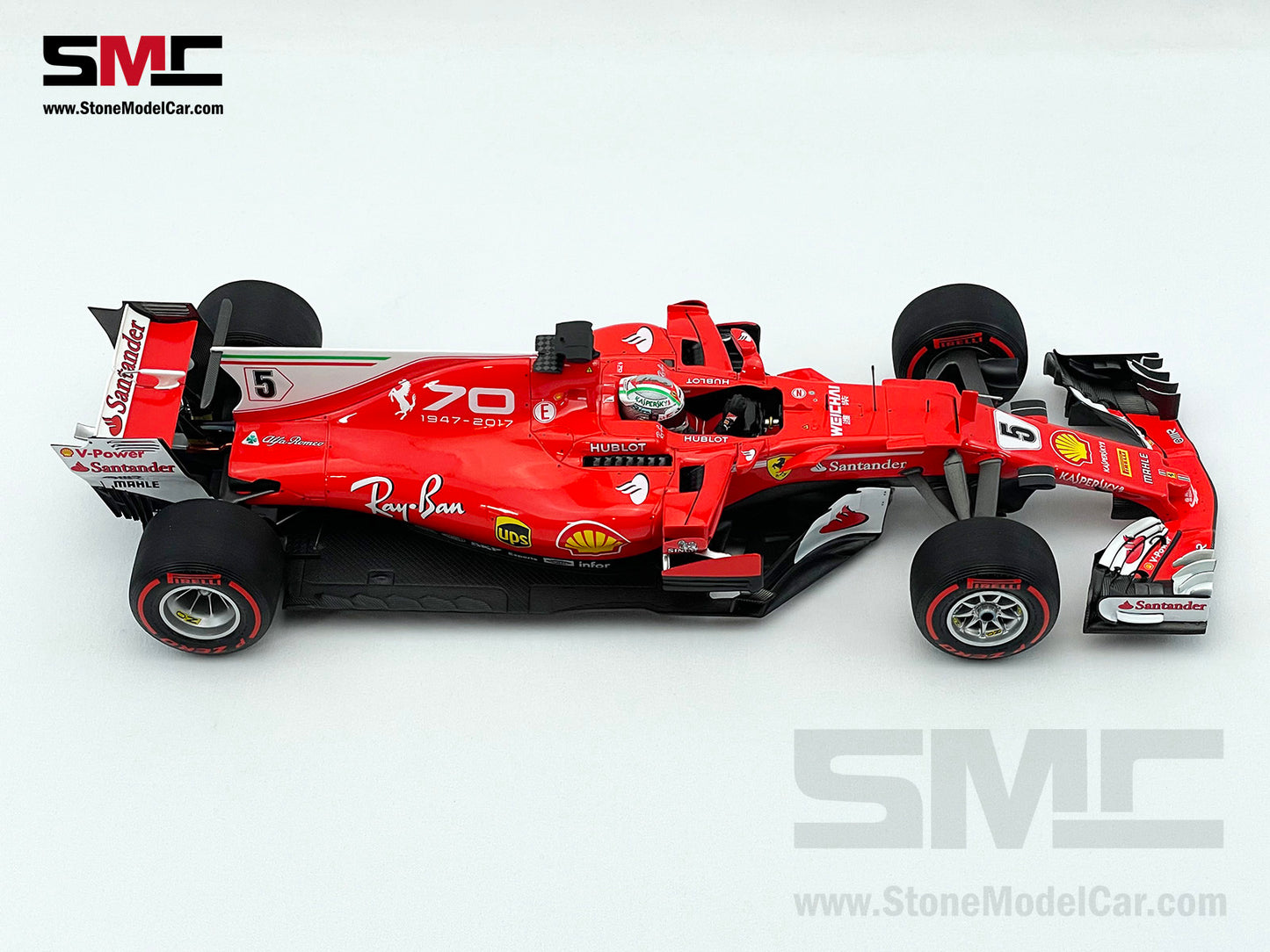 BBR 1:18 Ferrari F1 SF70H #5 Sebastian Vettel Italy GP Monza 2017 70th Anniversary