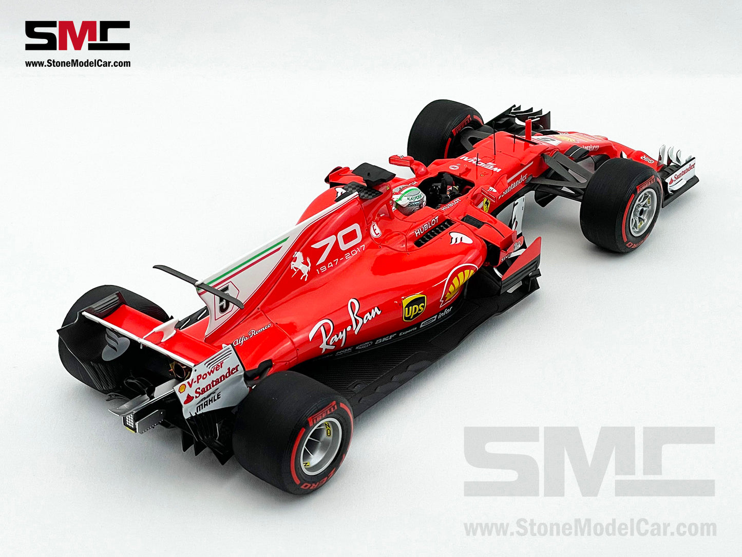 BBR 1:18 Ferrari F1 SF70H #5 Sebastian Vettel Italy GP Monza 2017 70th Anniversary