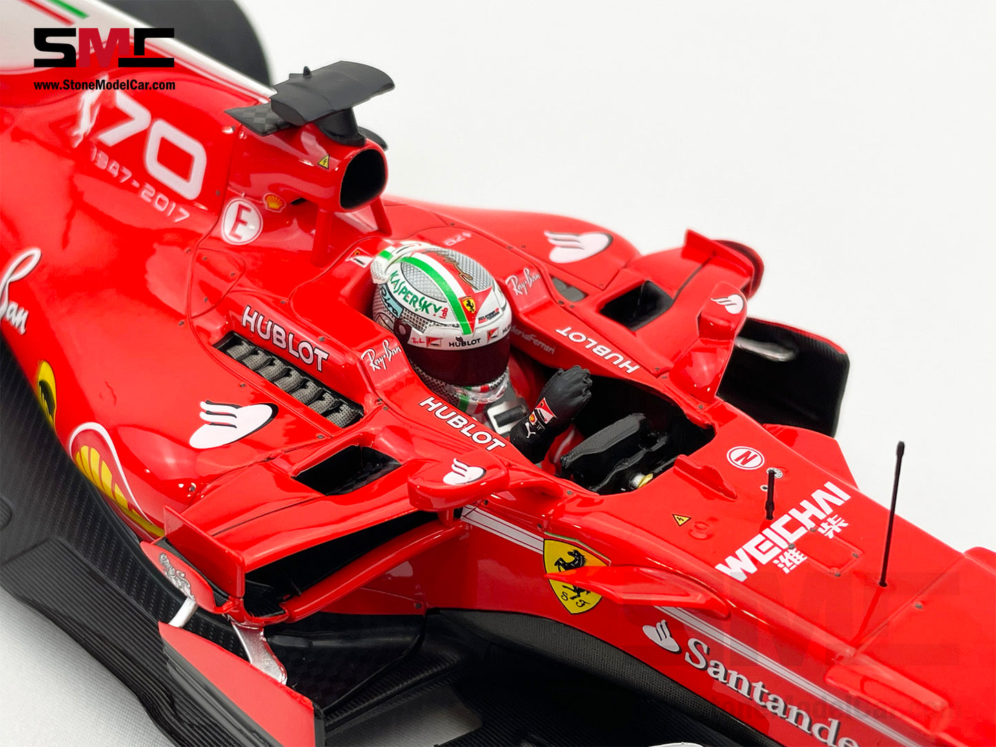 BBR 1:18 Ferrari F1 SF70H #5 Sebastian Vettel Italy GP Monza 2017 70th Anniversary