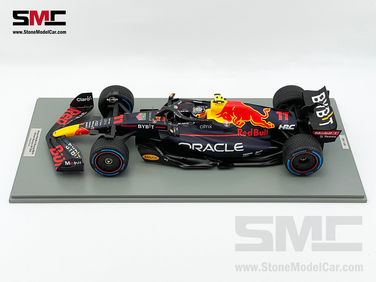 1:12 Spark Red Bull F1 RB18 #11 Sergio Perez Monaco GP Winner 2022 with Rain Tires