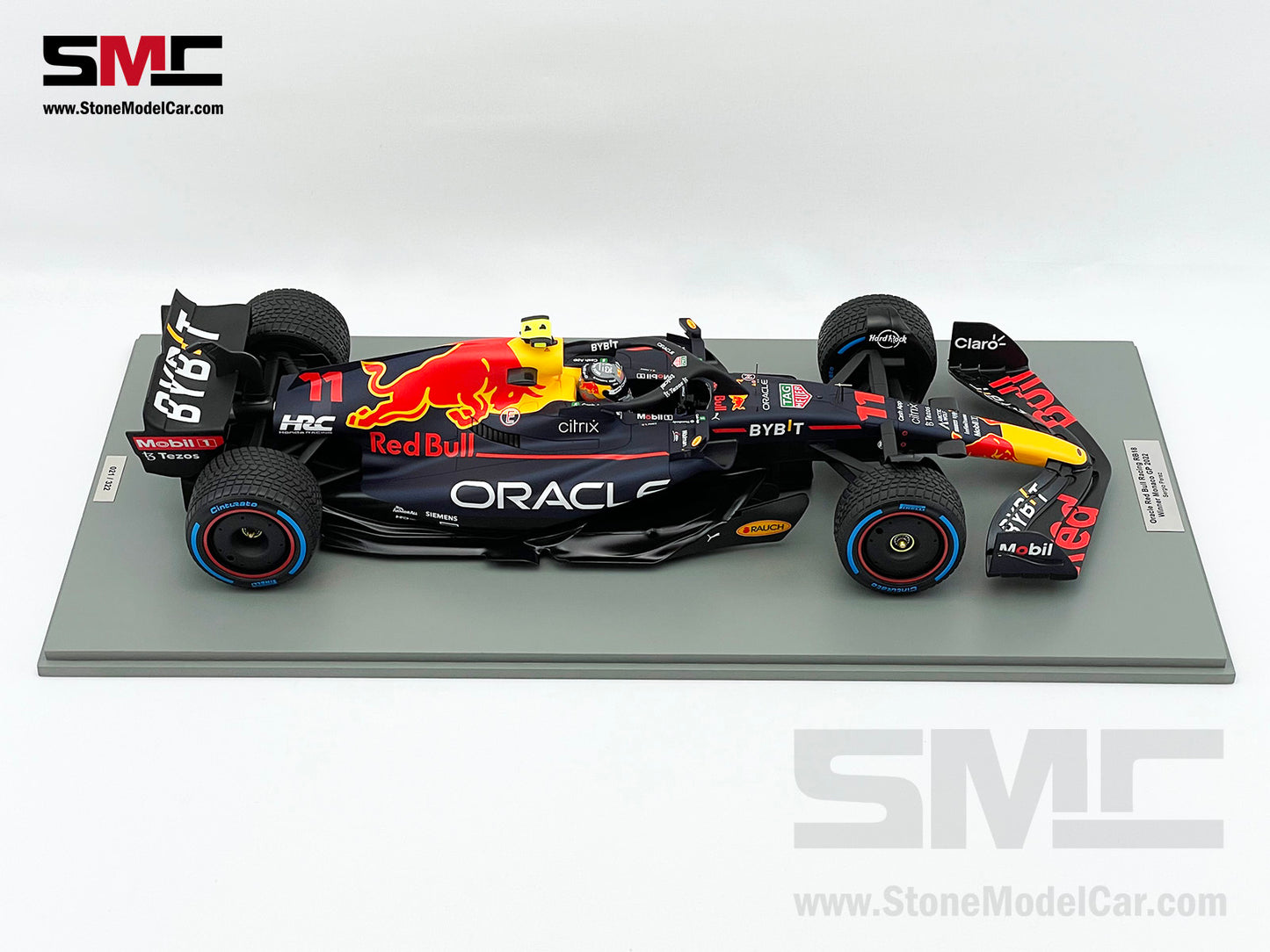 1:12 Spark Red Bull F1 RB18 #11 Sergio Perez Monaco GP Winner 2022 with Rain Tires