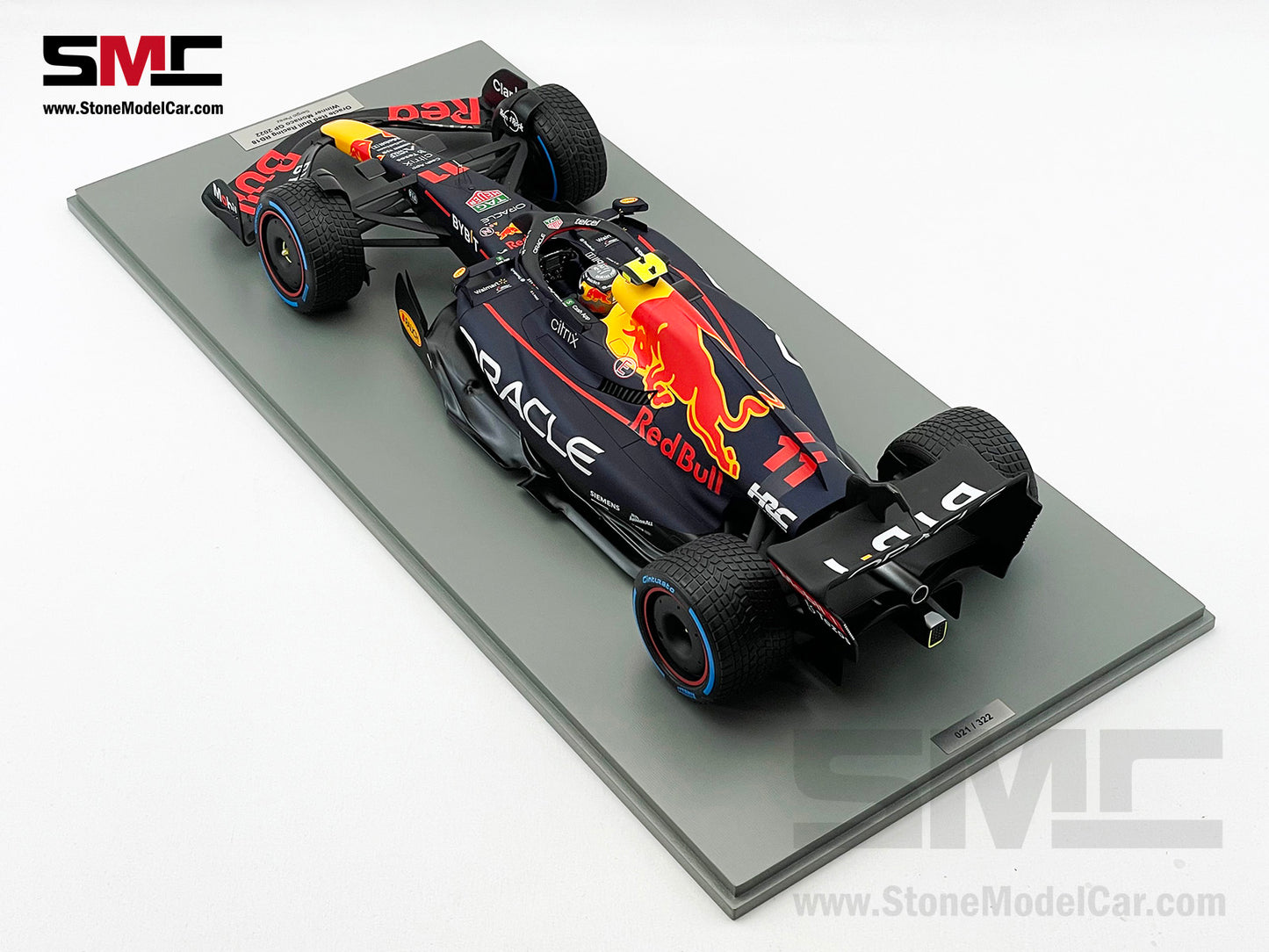 1:12 Spark Red Bull F1 RB18 #11 Sergio Perez Monaco GP Winner 2022 with Rain Tires