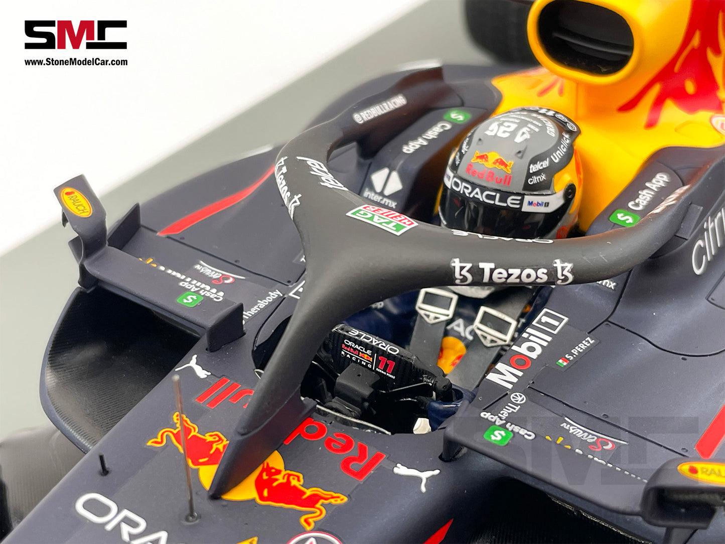 1:12 Spark Red Bull F1 RB18 #11 Sergio Perez Monaco GP Winner 2022 with Rain Tires