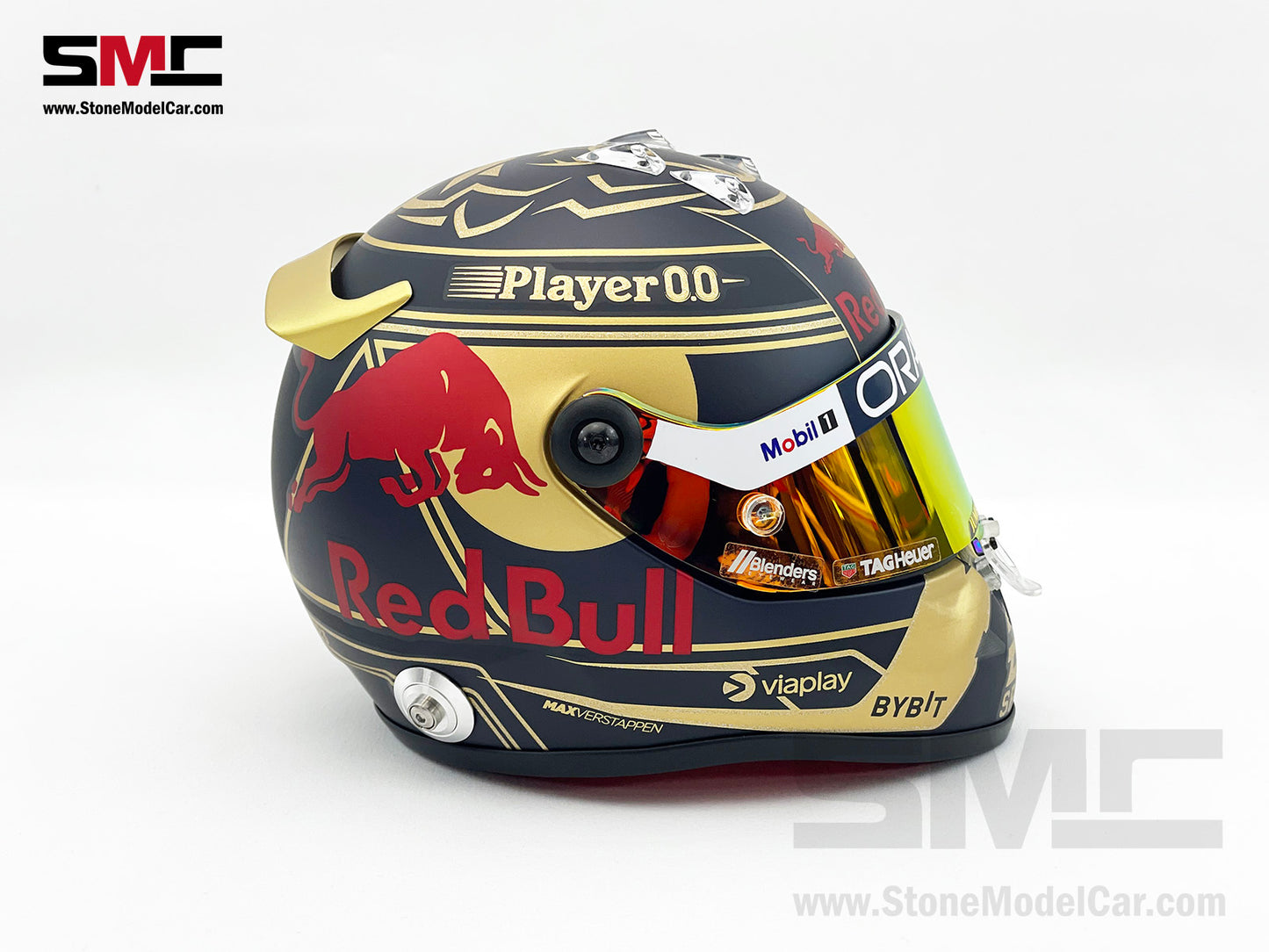 Red Bull F1 RB19 #1 Max Verstappen 3x Times World Champion 2023 Schuberth 1:2 Helmet