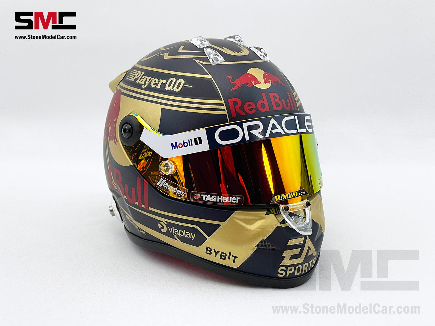 Red Bull F1 RB19 #1 Max Verstappen 3x Times World Champion 2023 Schuberth 1:2 Helmet