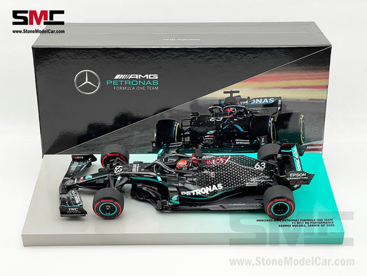 Mercedes F1 W11 #63 George Russell Sakhir GP 2020 1st F1 Point 1:18 MINICHAMPS Gift Box