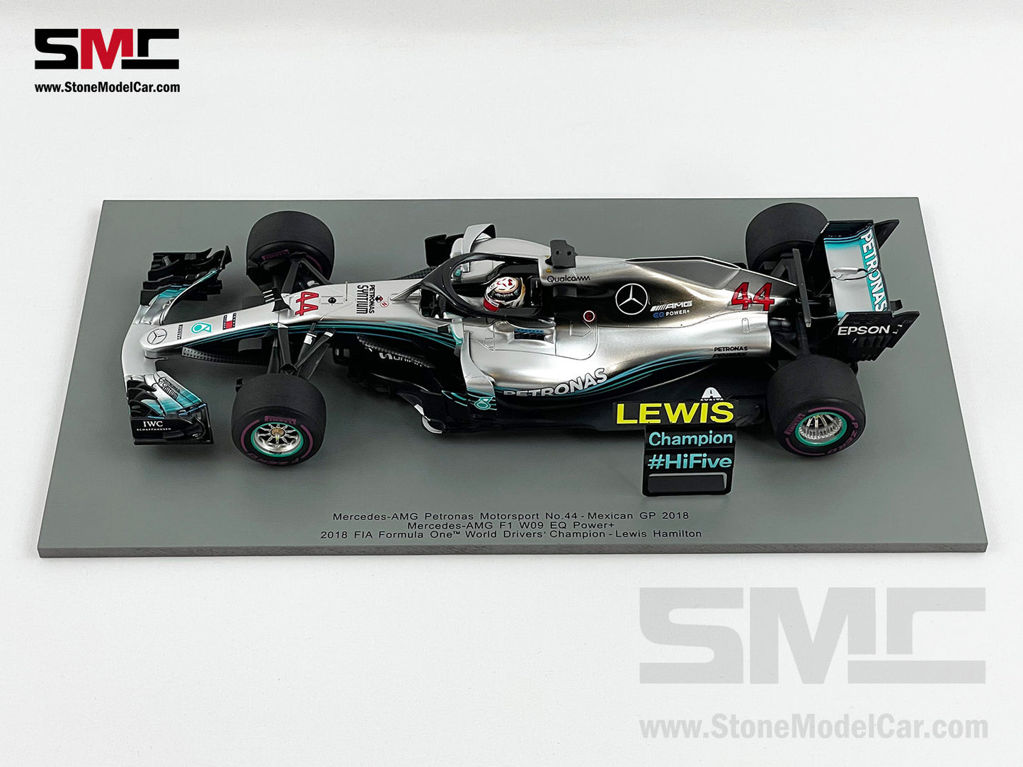 Mercedes F1 W09 #44 Lewis Hamilton Mexico GP 2018 5x World Champion 1:18 Spark