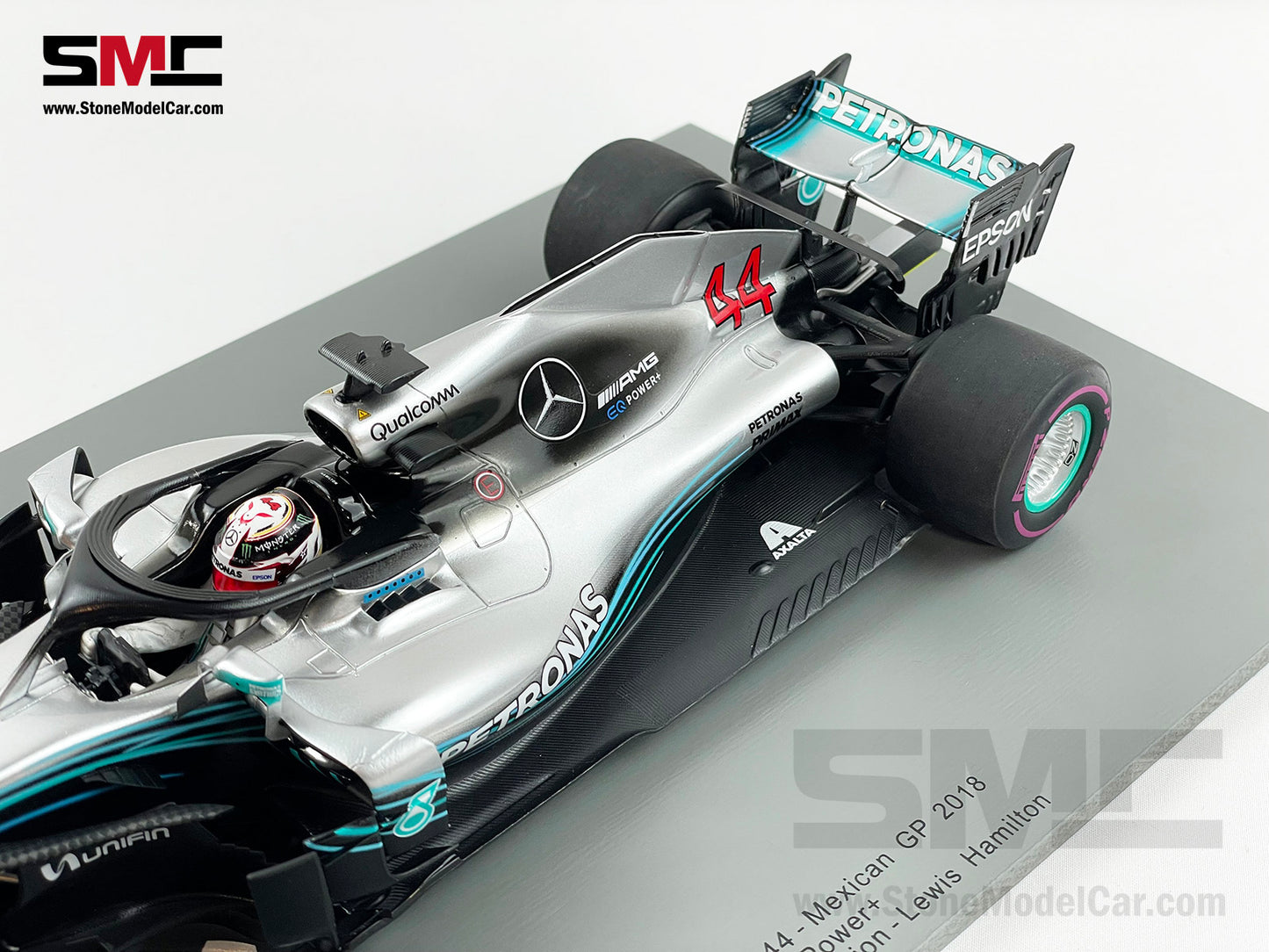 Mercedes F1 W09 #44 Lewis Hamilton Mexico GP 2018 5x World Champion 1:18 Spark